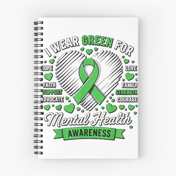 Item preview, Green Ribbon Mental Health Awareness Month Support T-Shirt designed and sold by shop-insider.