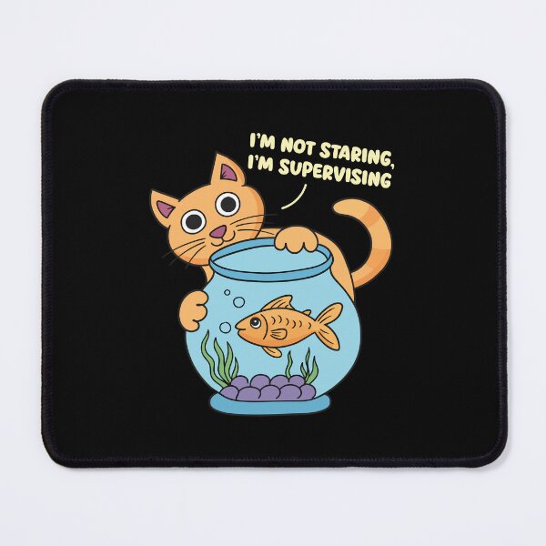 Item preview, Manager Cat Supervising Fish designed and sold by NestifyHubStudio.