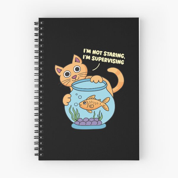 Item preview, Manager Cat Supervising Fish designed and sold by NestifyHubStudio.