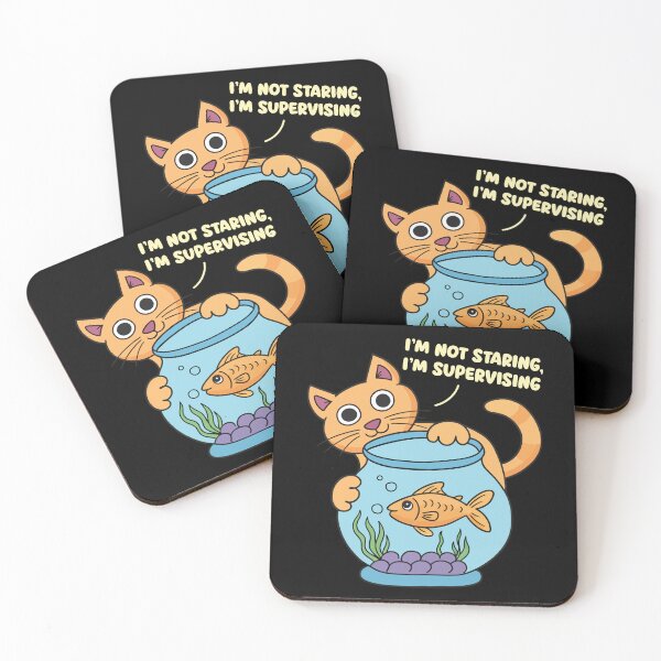 Item preview, Manager Cat Supervising Fish designed and sold by NestifyHubStudio.