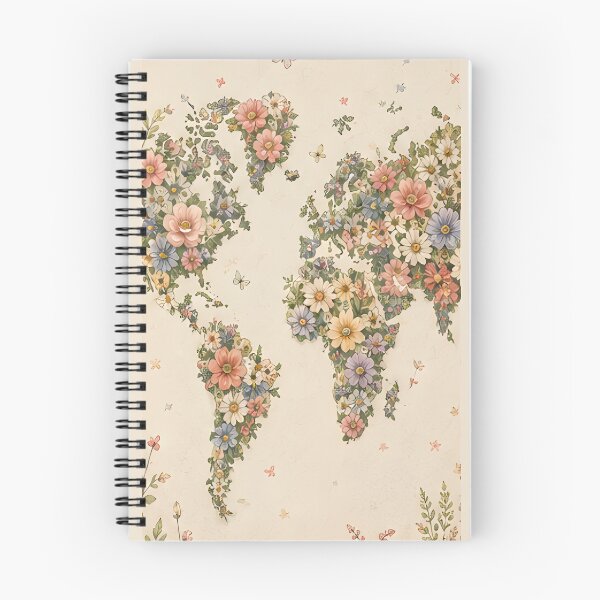 Item preview, Floral World Map – Botanical Continents Design designed and sold by KWW SHOP.