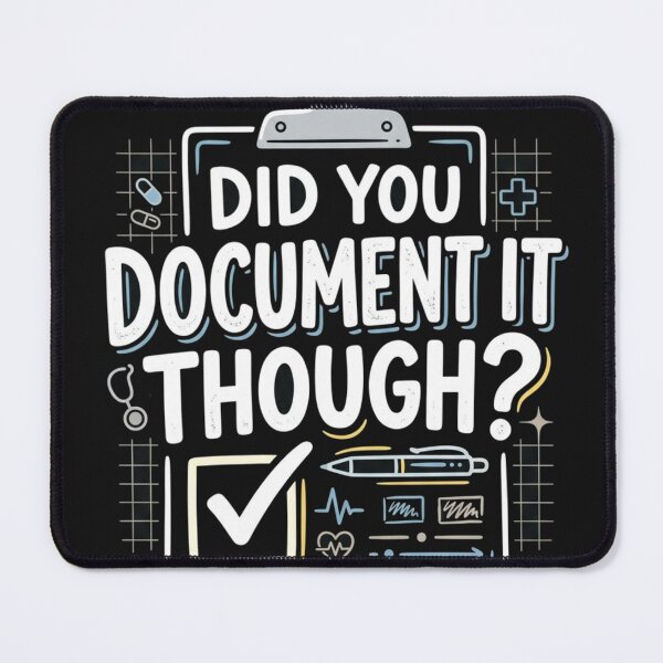 Item preview, Did You Document It Though? – Healthcare Charting Humor designed and sold by Mirgonhood.
