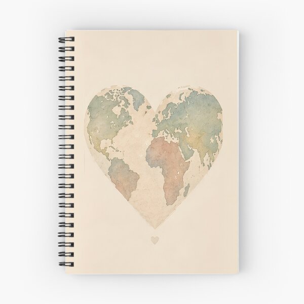 Item preview, Heart-Shaped Map – Love for Travel Design designed and sold by KWW SHOP.