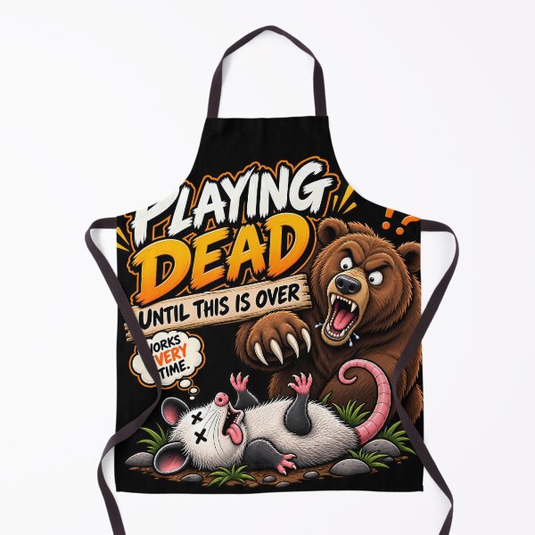 Item preview, Playing Dead Until This Is Over – Funny Opossum vs Bear designed and sold by Irysek.