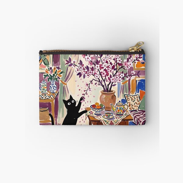 Item preview, Curious Black Cat Shaking Blossom Branch Matisse Style Wall Art designed and sold by DuckOddity.