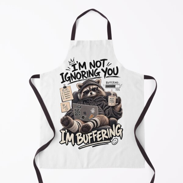 Item preview, I’m Buffering Tired Raccoon designed and sold by Joniba-Svz.