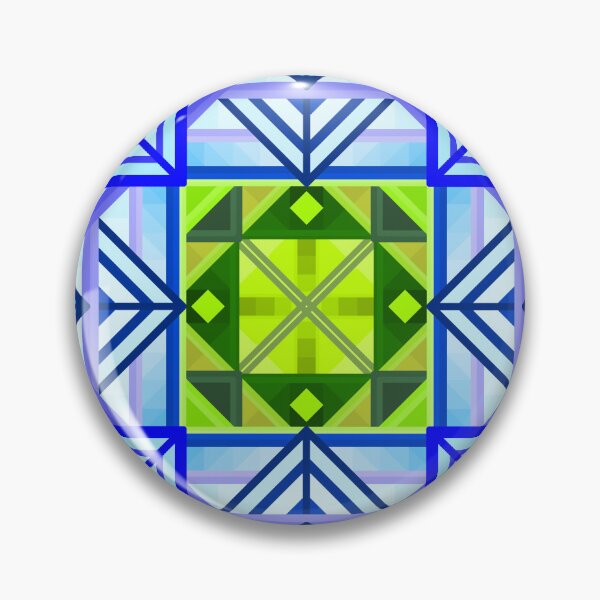 Item preview, Green and Blue Geometric Design Version 1 designed and sold by JayMakesTiktok.