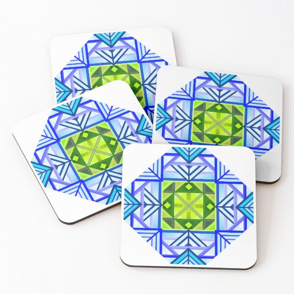 Item preview, Green and Blue Geometric Design Version 1 designed and sold by JayMakesTiktok.