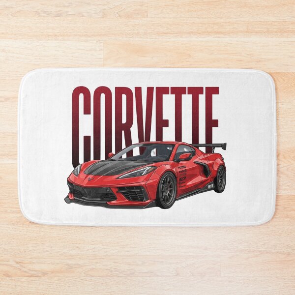 Item preview, Red Chevrolet Corvette C8 Stingray Widebody Supercar Vector Art designed and sold by Motorline44.