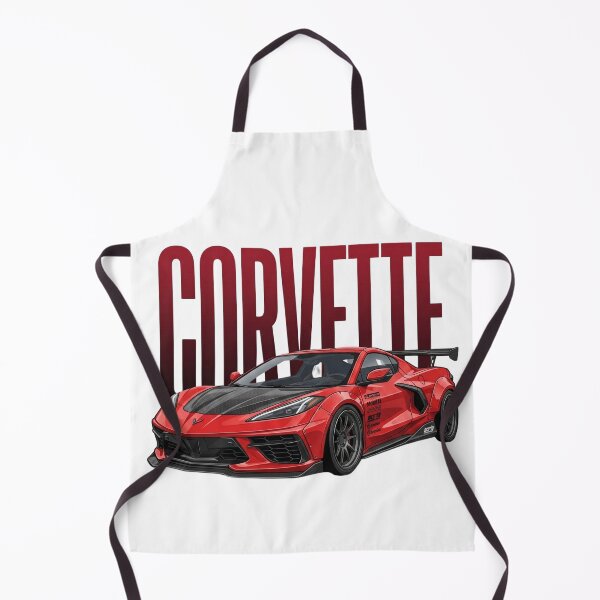 Item preview, Red Chevrolet Corvette C8 Stingray Widebody Supercar Vector Art designed and sold by Motorline44.