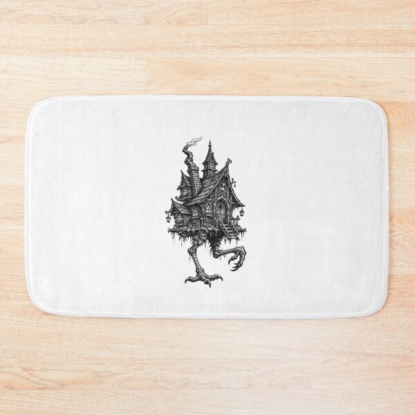 Item preview, Funny Yaga Walking Witch Hut Fantasy Folklore Cottage Art designed and sold by elderberry.