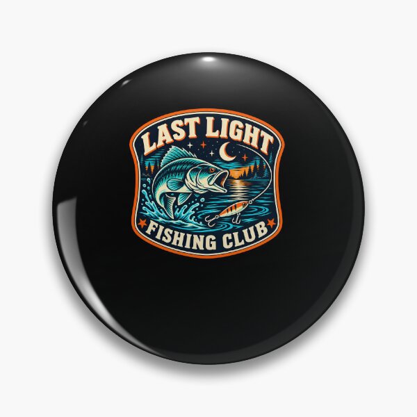 Item preview, Last Light Angler Club Lake Fishing Emblem designed and sold by elderberry.
