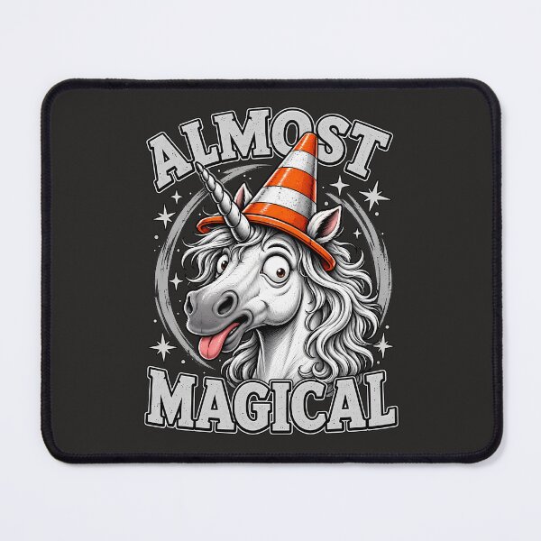 Item preview, Almost Magical Unicorn – Funny Horse with Traffic Cone Hat designed and sold by Irysek.