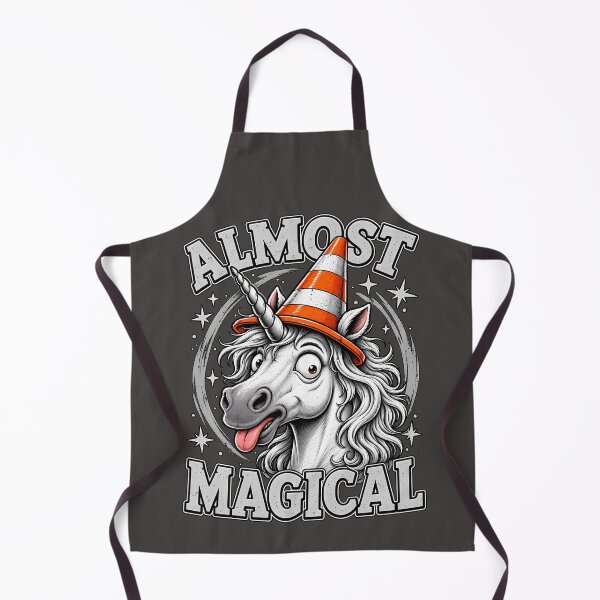 Item preview, Almost Magical Unicorn – Funny Horse with Traffic Cone Hat designed and sold by Irysek.