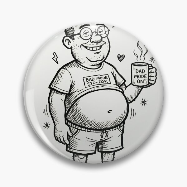 Item preview, Dad Jokes Dad Bod Funny Father Sketch Tee designed and sold by DIUMERI.
