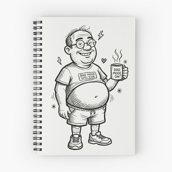 Item preview, Dad Jokes Dad Bod Funny Father Sketch Tee designed and sold by DIUMERI.