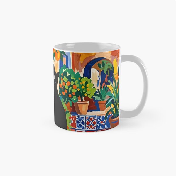 Item preview, Black Cat Reaching Ripe Orange Matisse Style Wall Art designed and sold by DuckOddity.