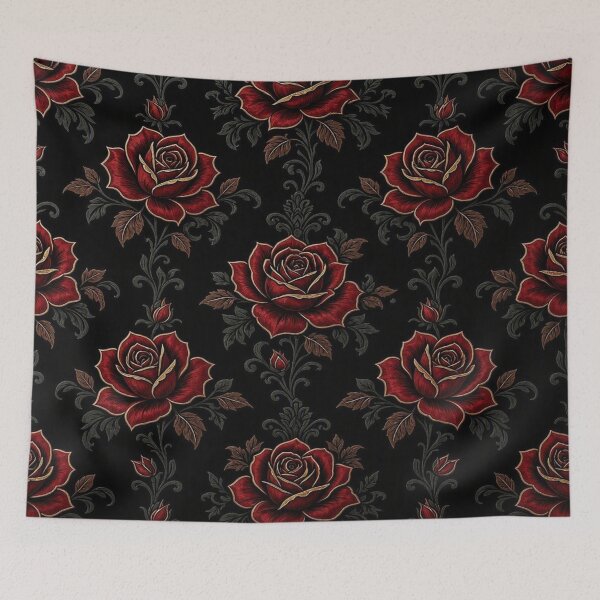 Item preview, Gothic Red Roses Seamless Pattern - Dark Vintage Floral designed and sold by Breezes-of-Ida.