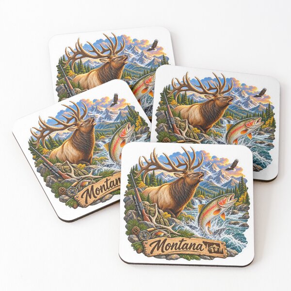 Item preview, Montana Hunting & Fishing designed and sold by Whimspired By Paxx.