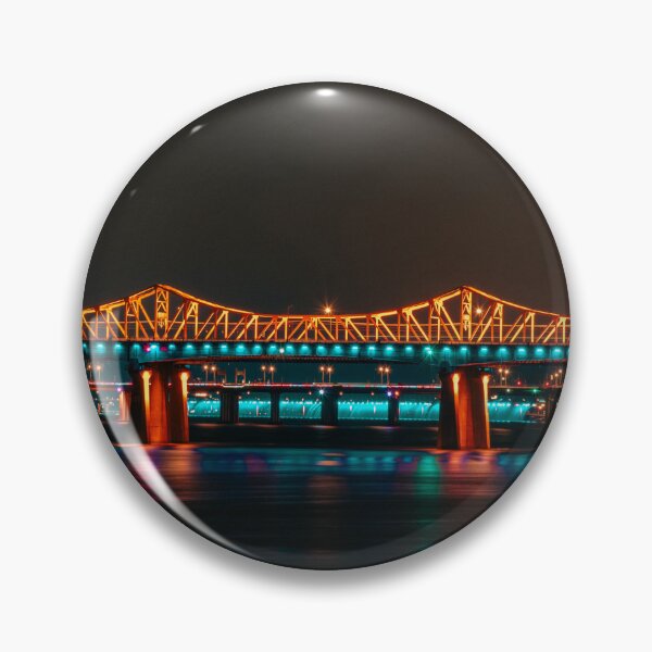 Item preview, Golden Bridge Lights Reflecting on Night River designed and sold by Nightwindow.