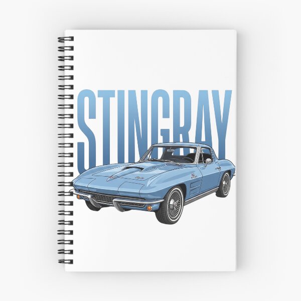 Item preview, Light Blue 1965 Chevrolet Corvette C2 Sting Ray Classic Sports Car Vector Art designed and sold by Motorline44.