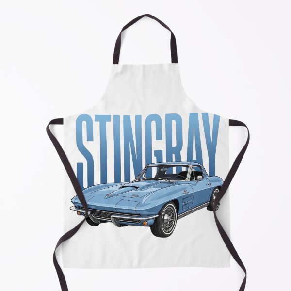 Item preview, Light Blue 1965 Chevrolet Corvette C2 Sting Ray Classic Sports Car Vector Art designed and sold by Motorline44.
