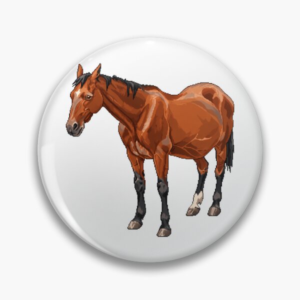 Item preview, Pixel Art 1886 Fanny Chestnut Horse Cutout designed and sold by aigcx.