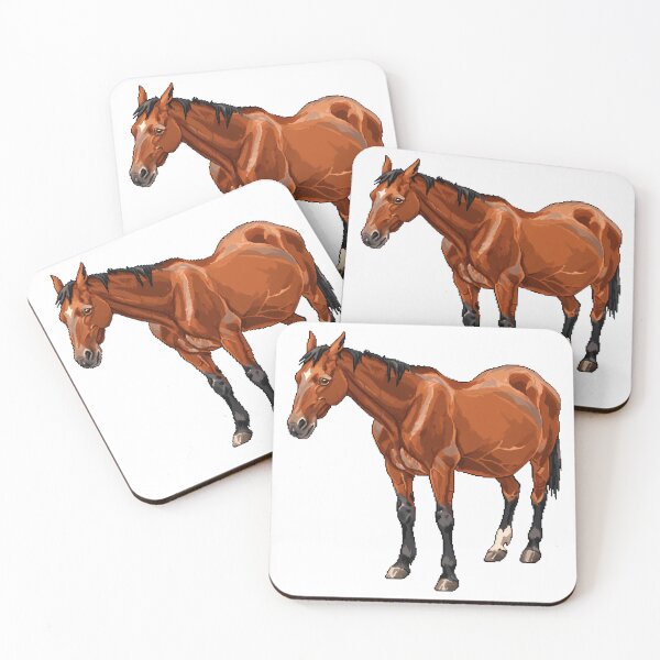 Item preview, Pixel Art 1886 Fanny Chestnut Horse Cutout designed and sold by aigcx.