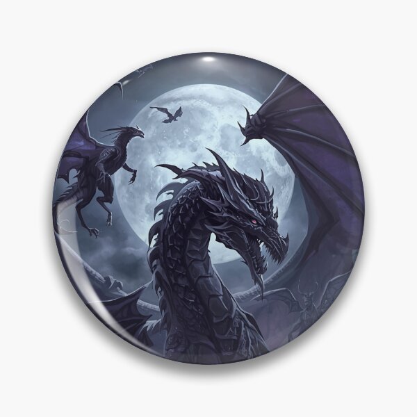 Item preview, Dark Dragon Kingdom – Gothic Fantasy Moon Art designed and sold by RominaArce.