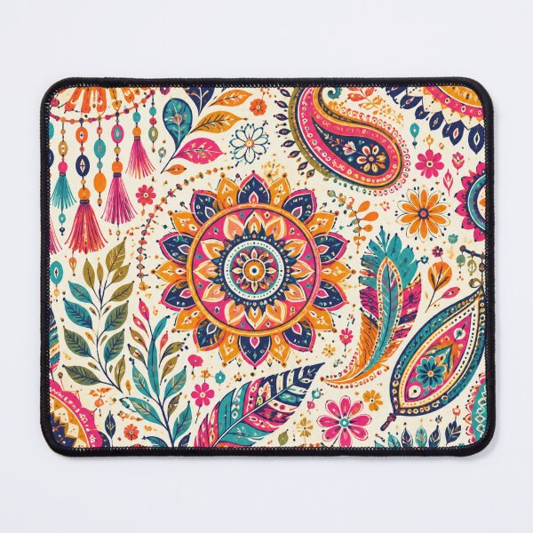 Item preview, Colorful Bohemian Mandala – Vibrant Paisley & Floral Pattern designed and sold by  RoseCraft Atelier.