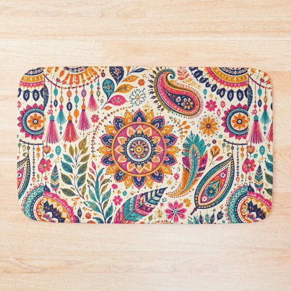 Item preview, Colorful Bohemian Mandala – Vibrant Paisley & Floral Pattern designed and sold by  RoseCraft Atelier.