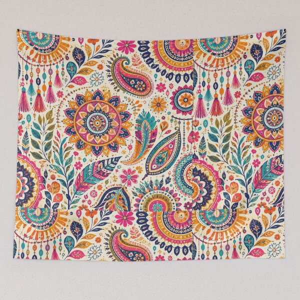 Item preview, Colorful Bohemian Mandala – Vibrant Paisley & Floral Pattern designed and sold by  RoseCraft Atelier.
