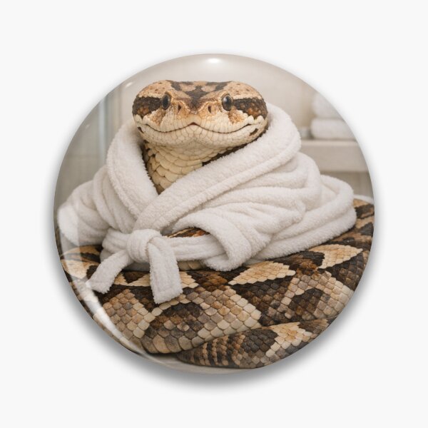Item preview, Gaboon Viper Wearing a Bathrobe designed and sold by Sillytoe.