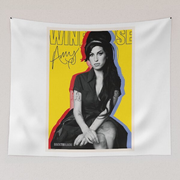 Item preview, Amy Winehouse Black and Yellow Vintage Music Poster designed and sold by pioniksua.