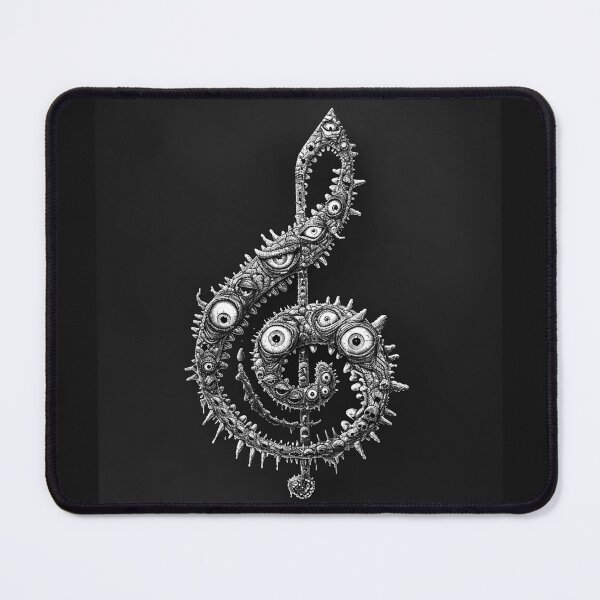 Item preview, Surreal Treble Clef with Eyes Gothic Occult Music Art Design designed and sold by inkoutninja.