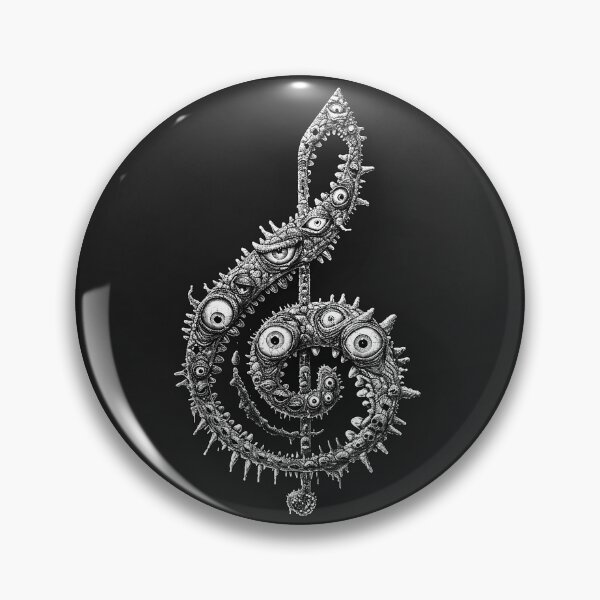 Item preview, Surreal Treble Clef with Eyes Gothic Occult Music Art Design designed and sold by inkoutninja.