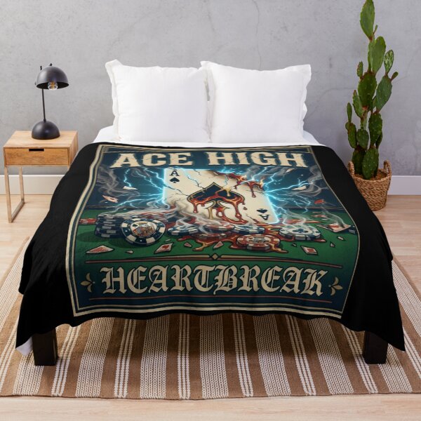 Item preview, Ace High Heartbreak - Flaming Ace of Spades Poker Card  designed and sold by LeroyAshl.