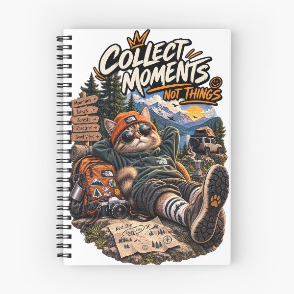 Item preview, Collect Moments Not Things Adventure Cat designed and sold by Joniba-Svz.