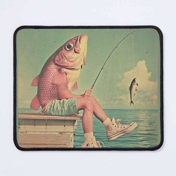 Item preview, Fish Fishing Fish designed and sold by NF Designs Studio DTF.