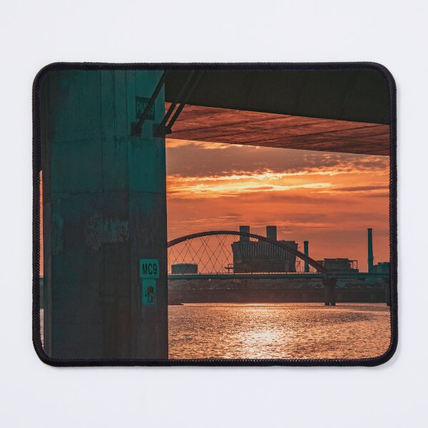 Item preview, Golden Sunset Framed Beneath Bridge Pillar designed and sold by Nightwindow.