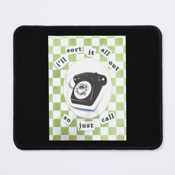 Item preview, Checkered Telephone Call Mental Health Support Vibe designed and sold by novaDesign004.