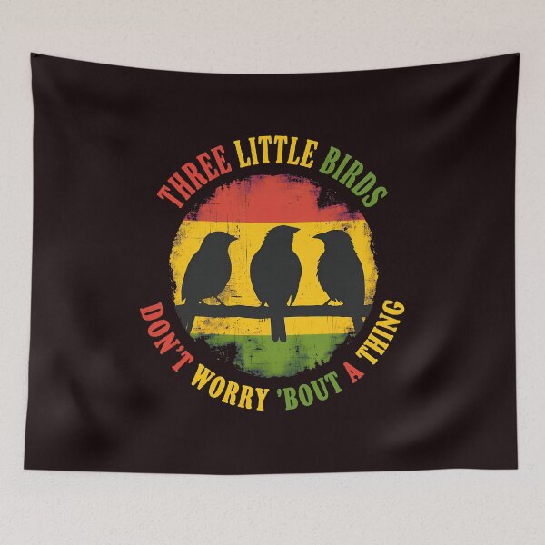 Item preview, Three Little Birds Don't Worry 'Bout A Thing designed and sold by ShophiaCrafts.