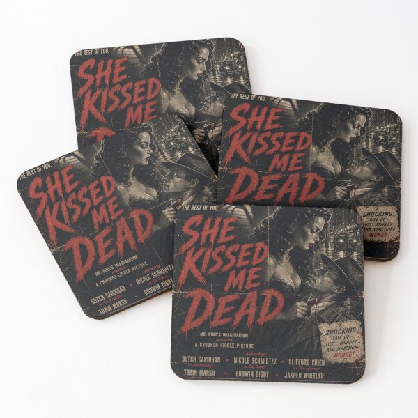 Item preview, She Kissed Me Dead – Lost 1948 Horror Noir Movie Poster designed and sold by mr. pinks Imaginairium.