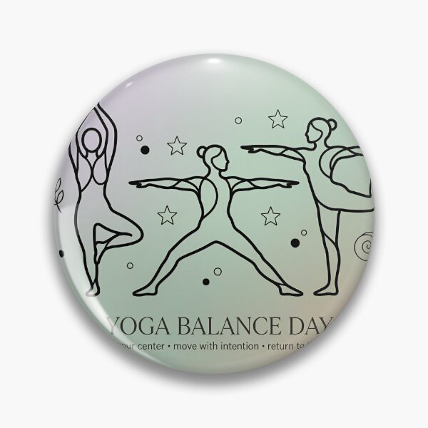 Item preview, Yoga Balance Day Minimalist Line Art Yoga Poster designed and sold by DIUMERI.