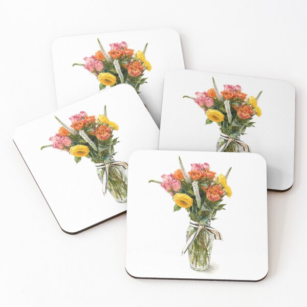 Item preview, Colorful Garden Flower Bouquet Watercolor designed and sold by Shew Gallery.