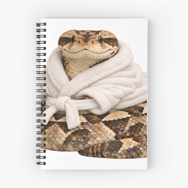 Item preview, Cozy Gaboon Viper in a Bathrobe designed and sold by Sillytoe.