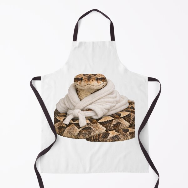 Item preview, Cozy Gaboon Viper in a Bathrobe designed and sold by Sillytoe.