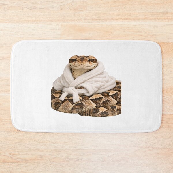 Item preview, Cozy Gaboon Viper in a Bathrobe designed and sold by Sillytoe.