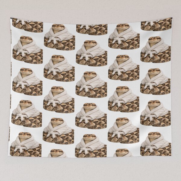 Item preview, Cozy Gaboon Viper in a Bathrobe designed and sold by Sillytoe.