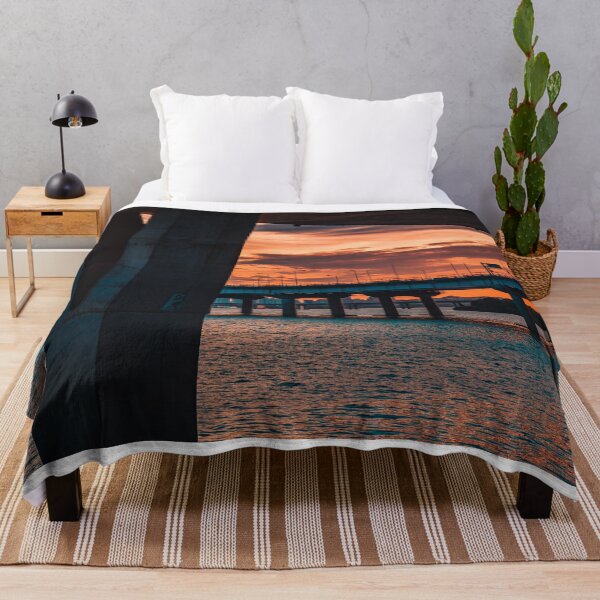 Item preview, Fiery Sunset Framed by Concrete Bridge Pillar designed and sold by Nightwindow.